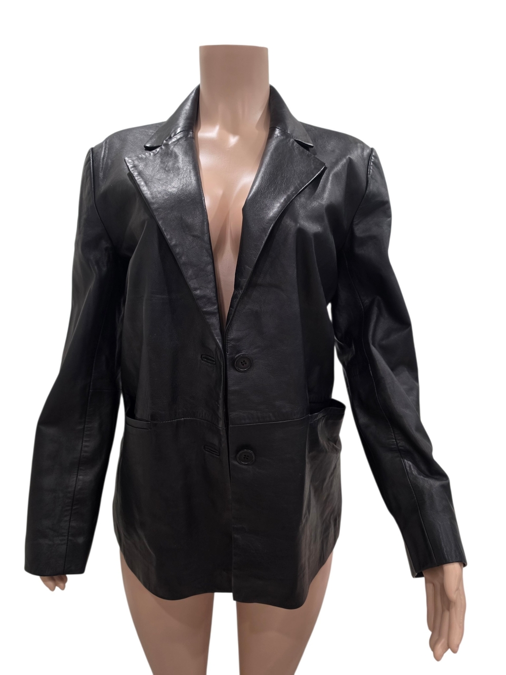 LEGER by Lena Gercke Black Leather Blazer